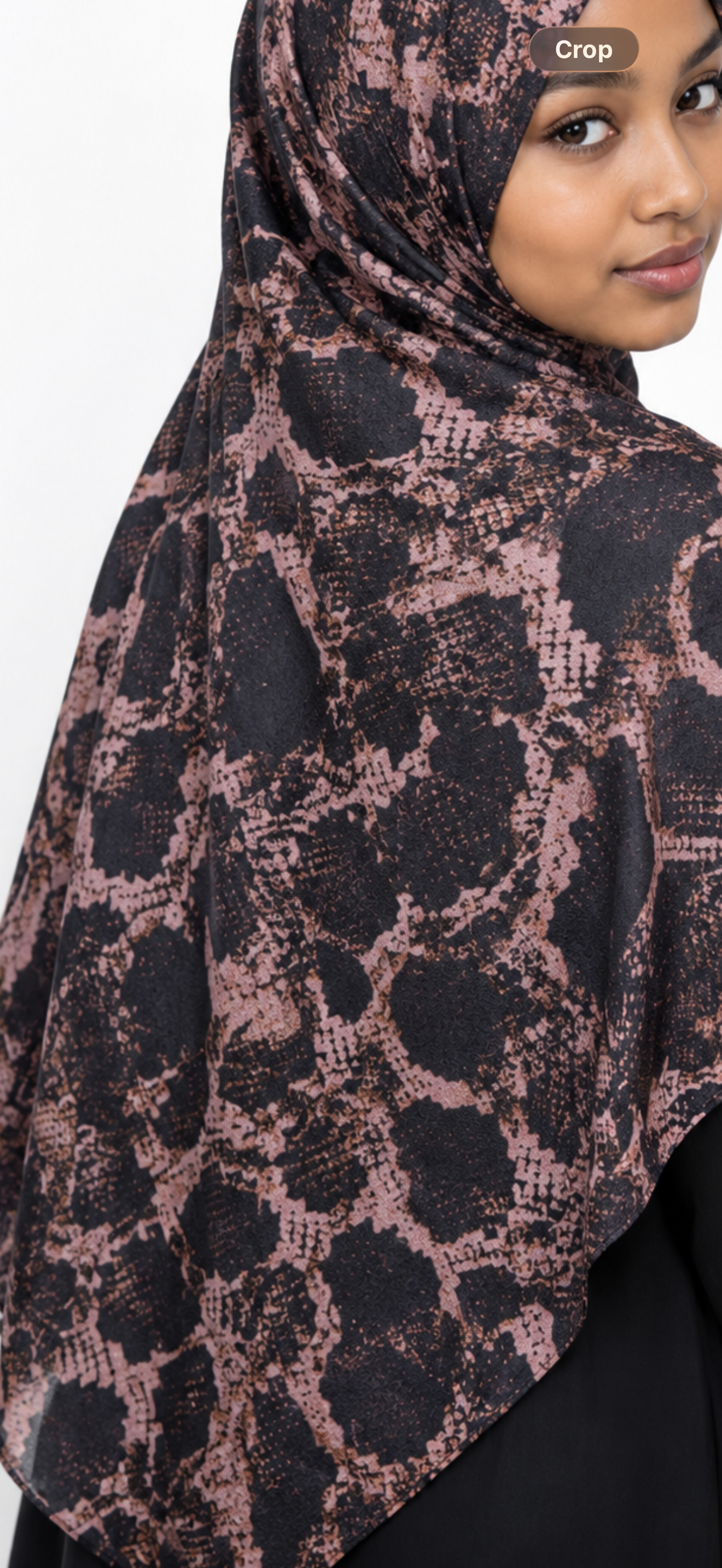 Rose Noir Python jersey hijab