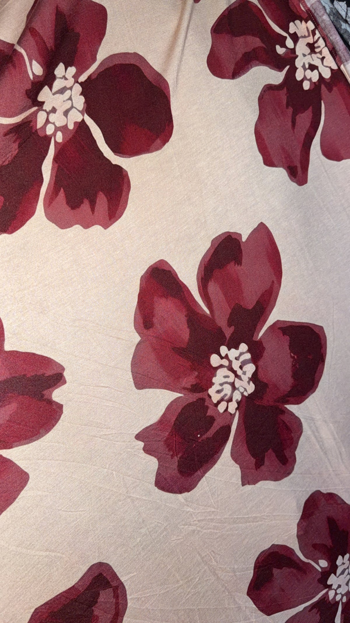 Burgundy cream jersey hijab