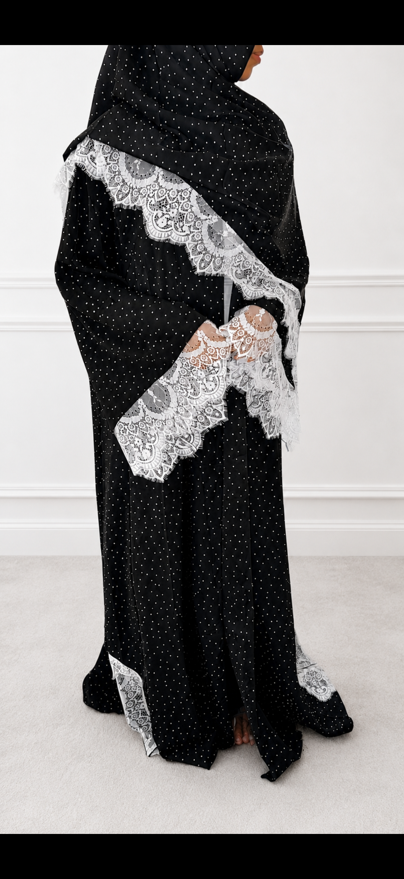 Noir Elegance 2-Piece Abaya with Hijab