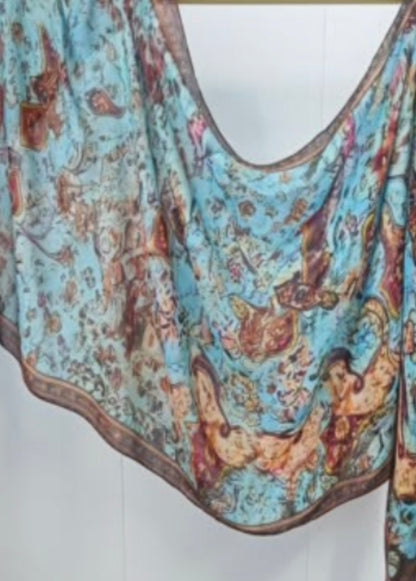 Turquoise Nomad modal Hijab set