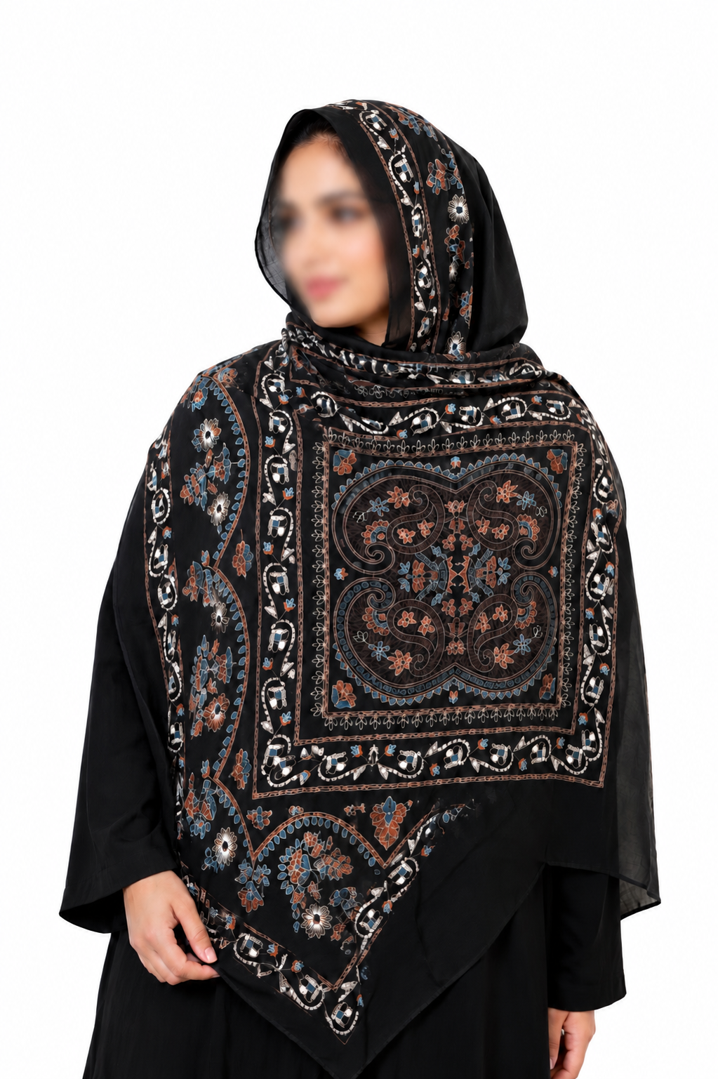 Ebony Mosaic Modal Hijab set