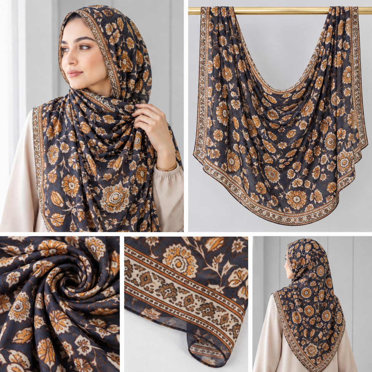 Autumn Mosaic  modal Hijab set