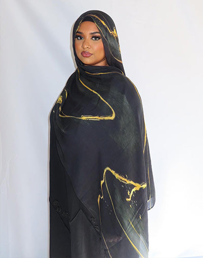 Black Marble Dream Hijab