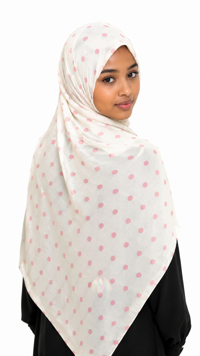 Blush Polka jersey hijab
