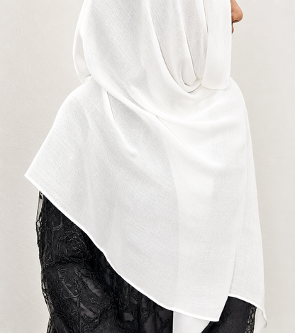 White Comfort Hijab and Under Cap Set