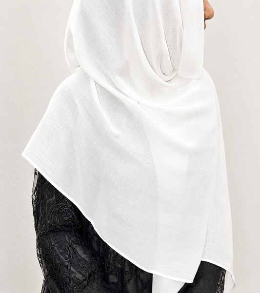 White Comfort Hijab and Under Cap Set