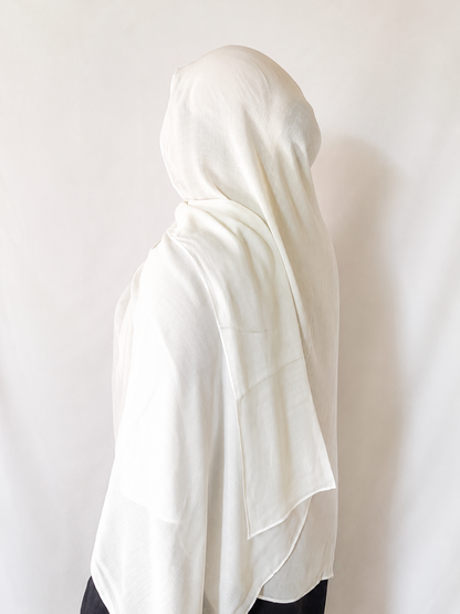 White Comfort Hijab and Under Cap Set