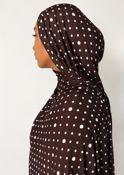 Spotty Jersey Hijab Set