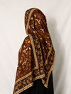 Brown Vine Print Jersey Hijab