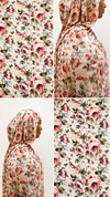 Vintage Rose Bloom Jersey Hijab Set
