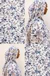 Soft Indigo Floral Jersey Hijab Set
