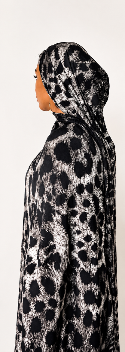 Smoky Leopard Print Jersey Hijab