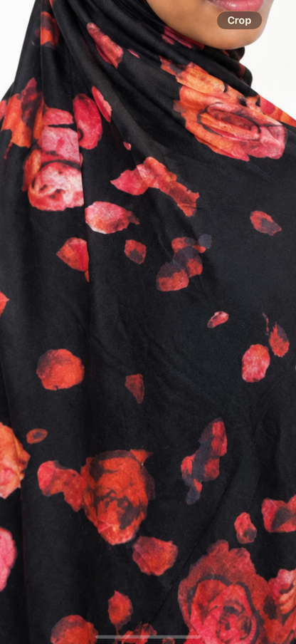 Crimson Bloom jersey hijab