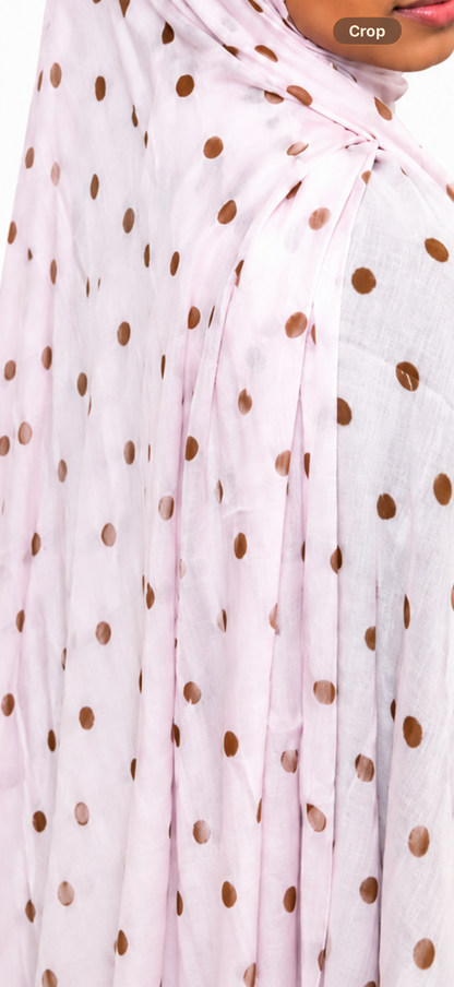 Pink Cocoa Polka Hijab