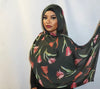 Olive Green Tulip Print Hijab