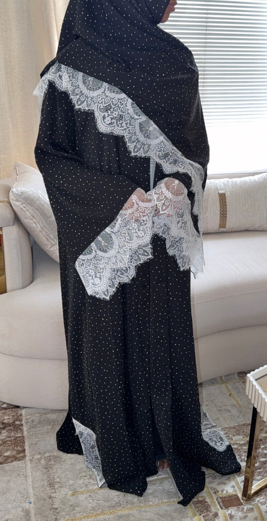 Noir Elegance 2-Piece Abaya with Hijab