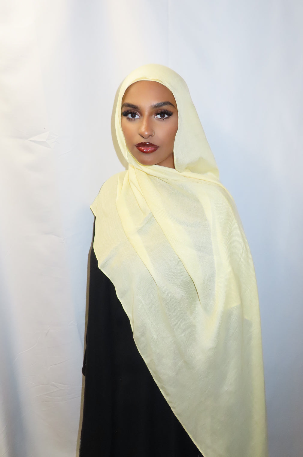 Lemon Yellow Plain Hijab Set