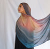 Pink Grey Teal Ombre Hijab