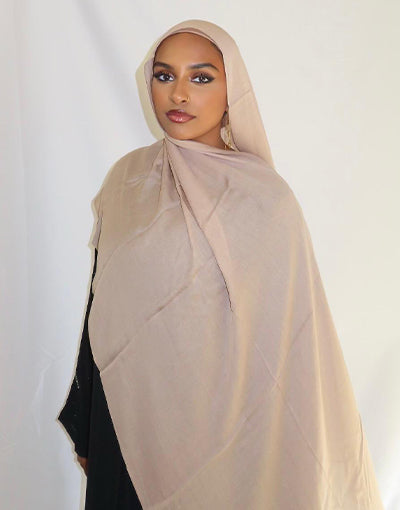 Desert Sand Plain Hijab Set
