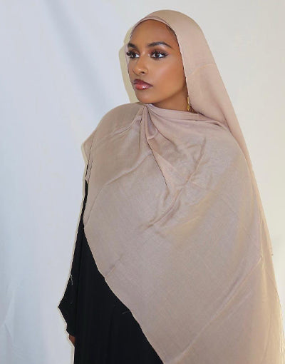 Desert Sand Plain Hijab Set