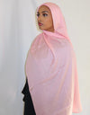 Blush Pink Plain Hijab Set
