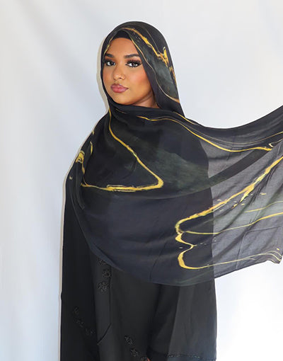 Black Marble Dream Hijab