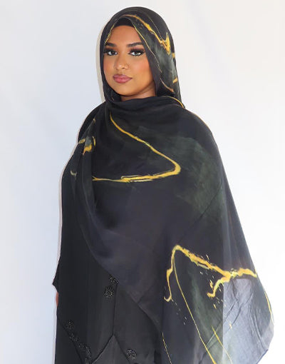 Black Marble Dream Hijab