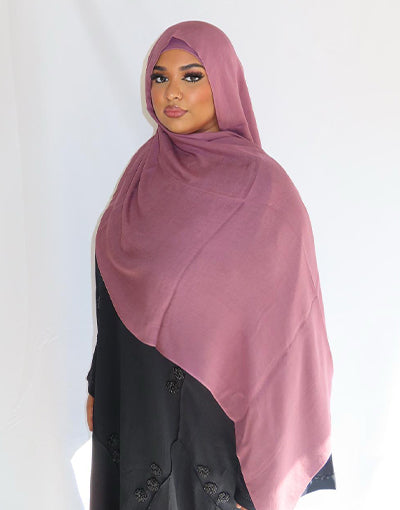 Mauve Rose Plain Hijab Set